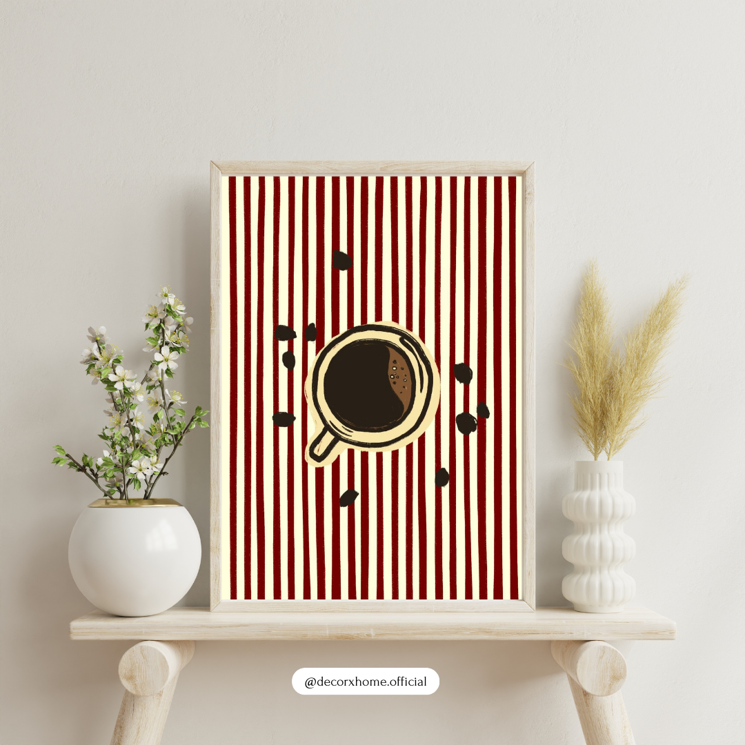 Coffee Cup Minimal Art – Modern Kitchen & Café Wall Poster by Decorxhome