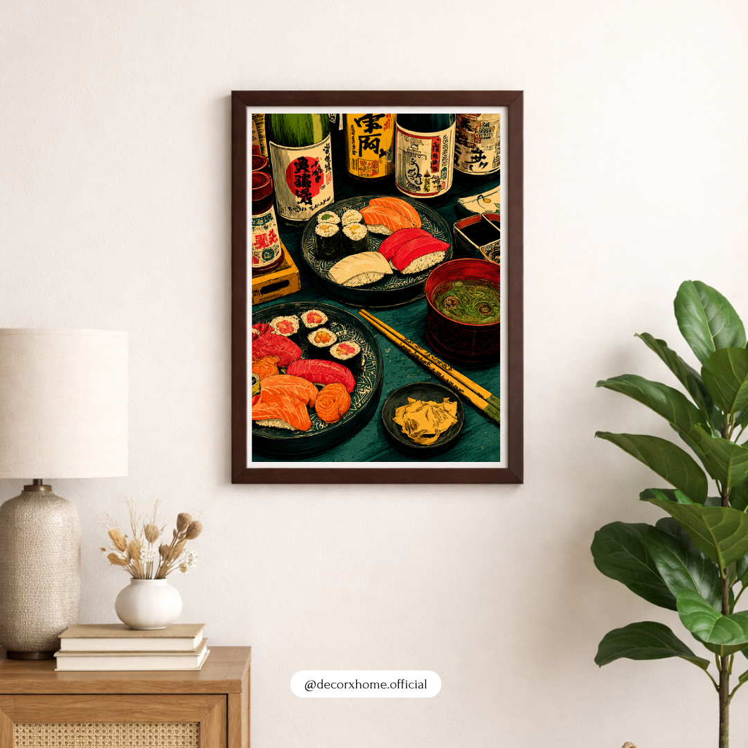 Japanese Sushi Bar Aesthetic Wall Art