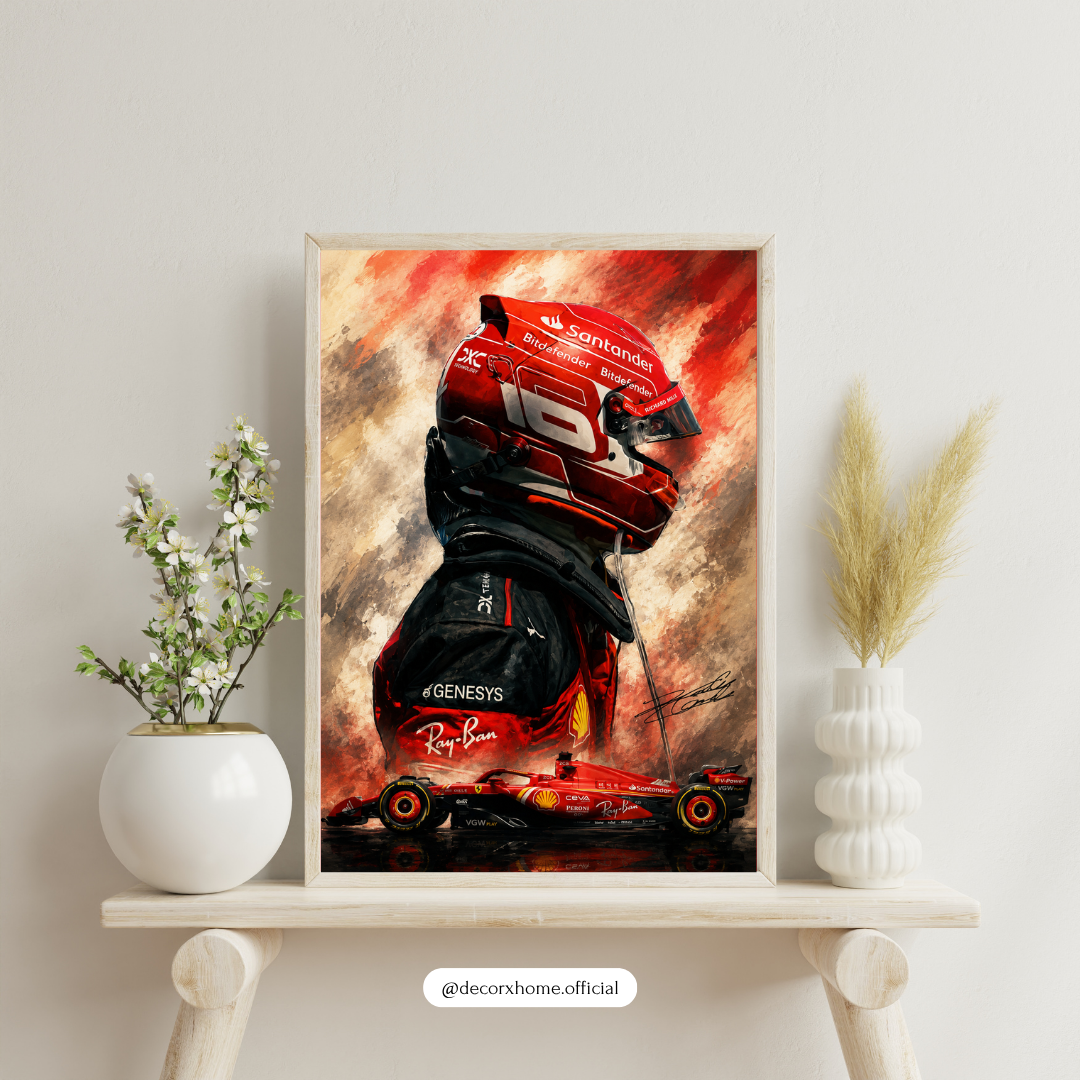 Racing Driver Wall Art Poster | Formula Racing Motorsport Artwork | Luxury Sports Car Print | Decorexhome