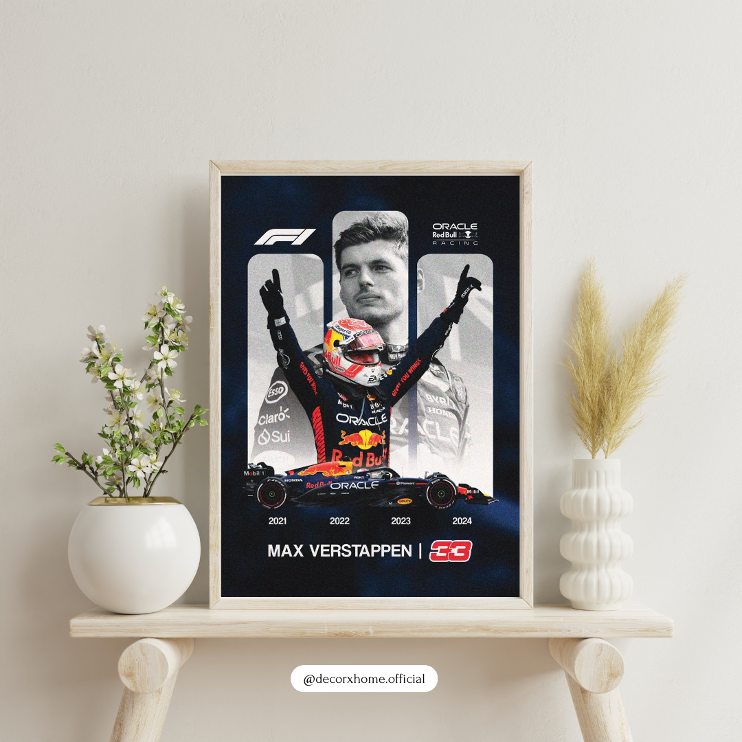 F1 - Racing Champion Legacy – Max Verstappen's Victory Tribute Wall Poster