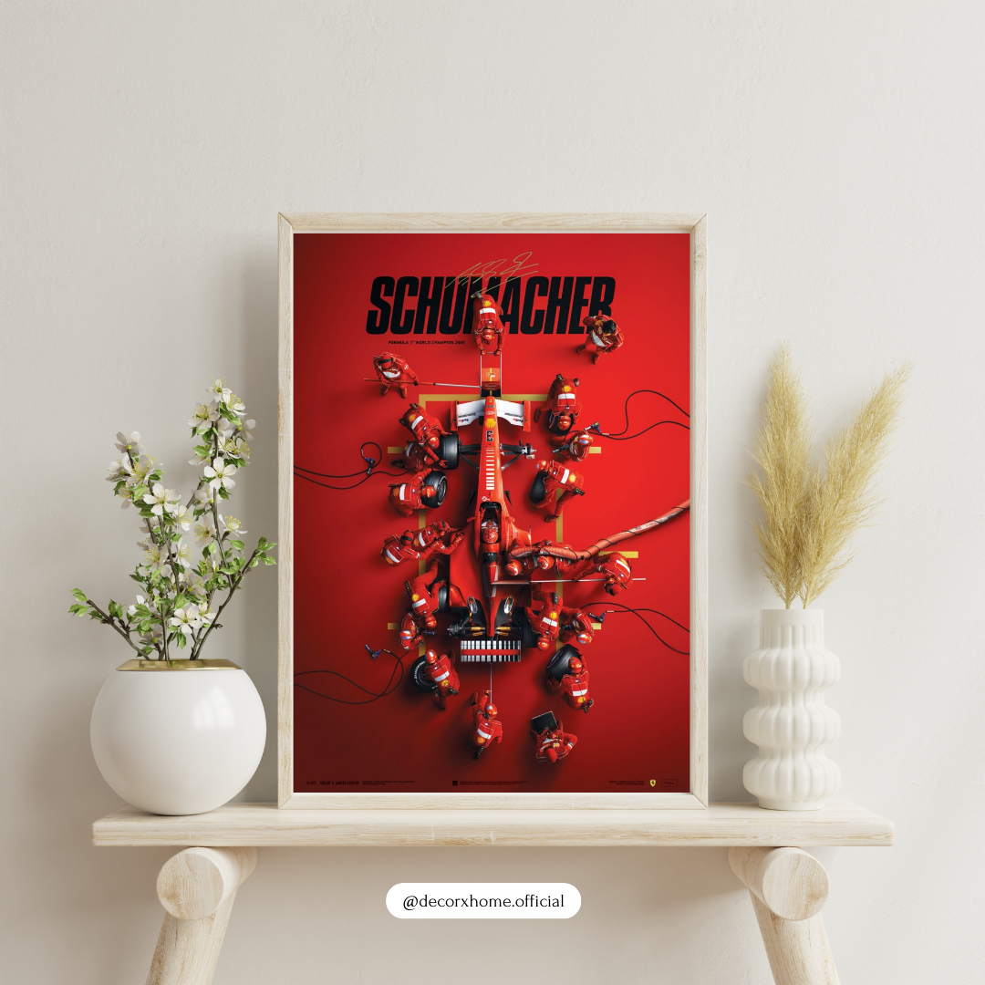 F1 - Red Pit-Stop Precision – Racing Crew Top-View Wall Poster