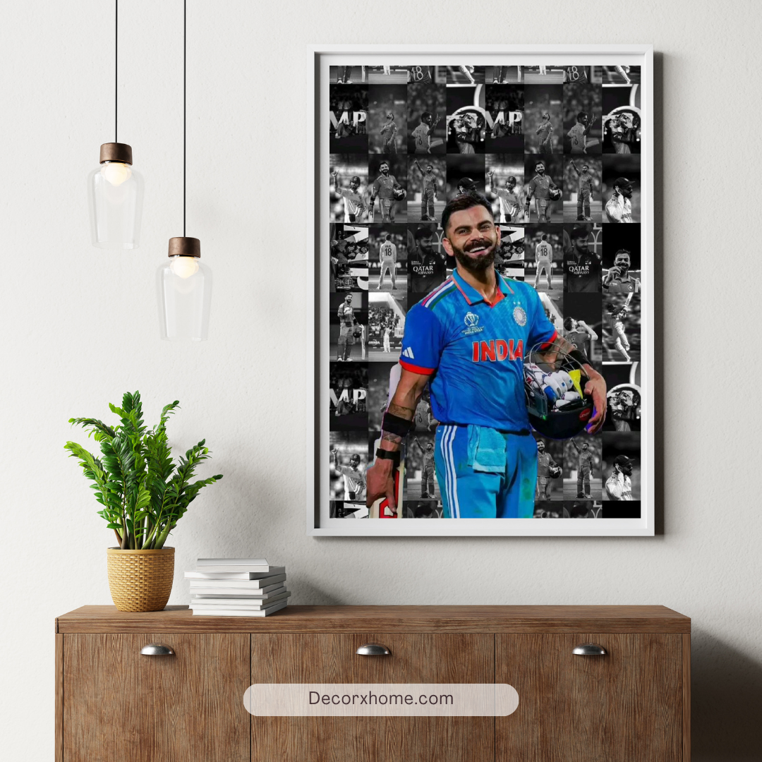Virat Kohli Cricket Champion Tribute – Iconic Sports Art Wall Poster