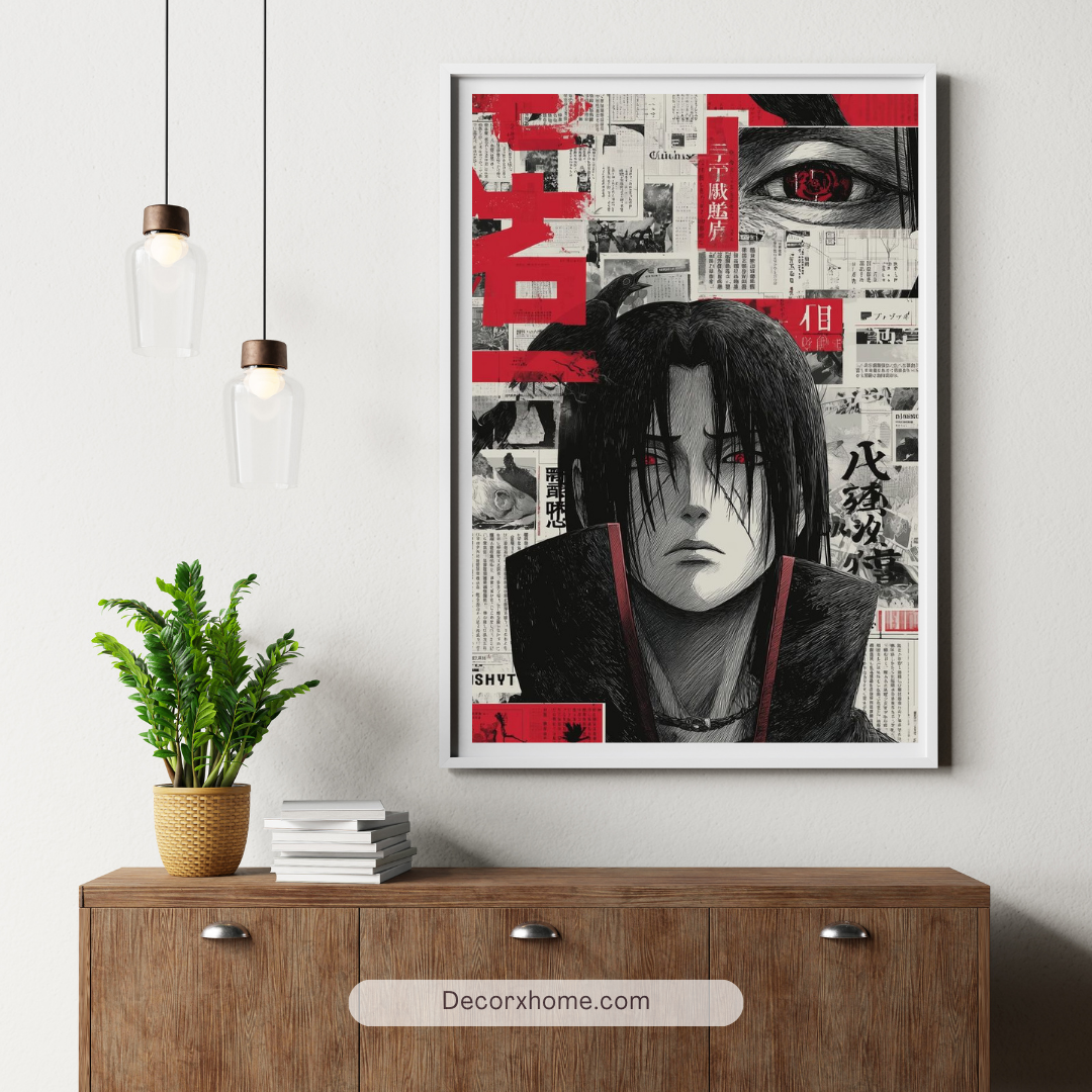 Itachi Uchiha – Akatsuki Shadow Manga Wall Poster