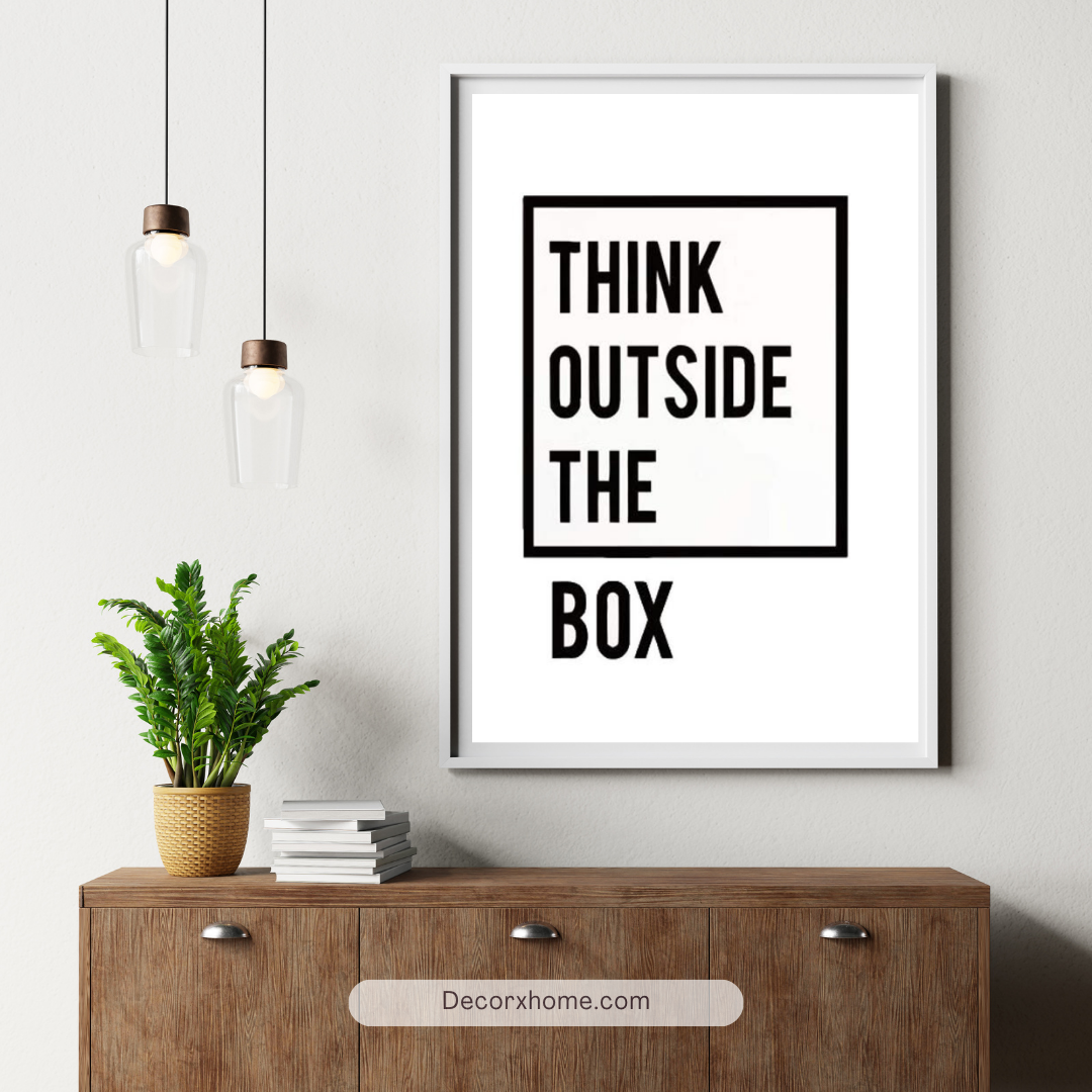 Think Outside The Box – Minimal Motivational Wall Poster