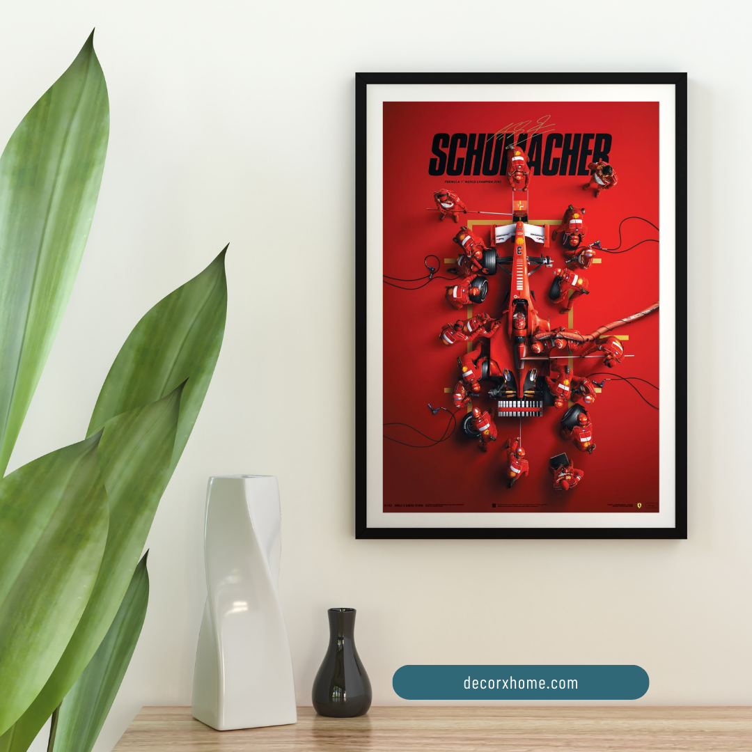 F1 - Red Pit-Stop Precision – Racing Crew Top-View Wall Poster