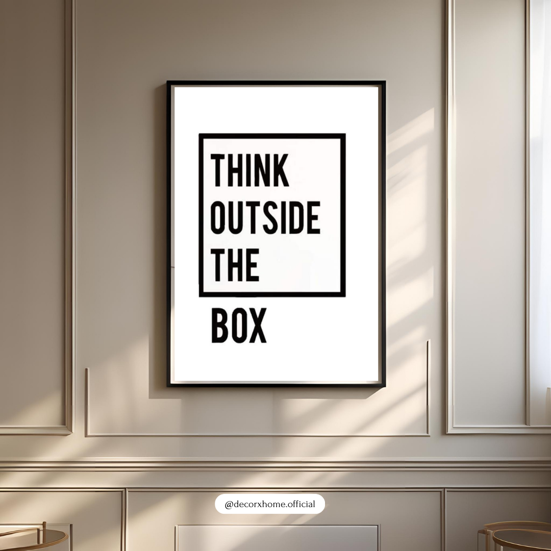 Think Outside The Box – Minimal Motivational Wall Poster