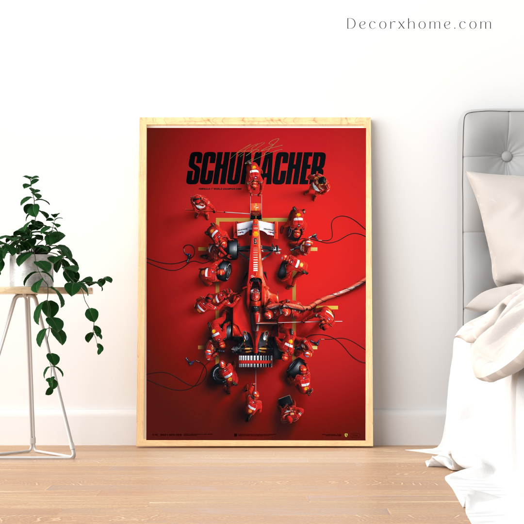 F1 - Red Pit-Stop Precision – Racing Crew Top-View Wall Poster