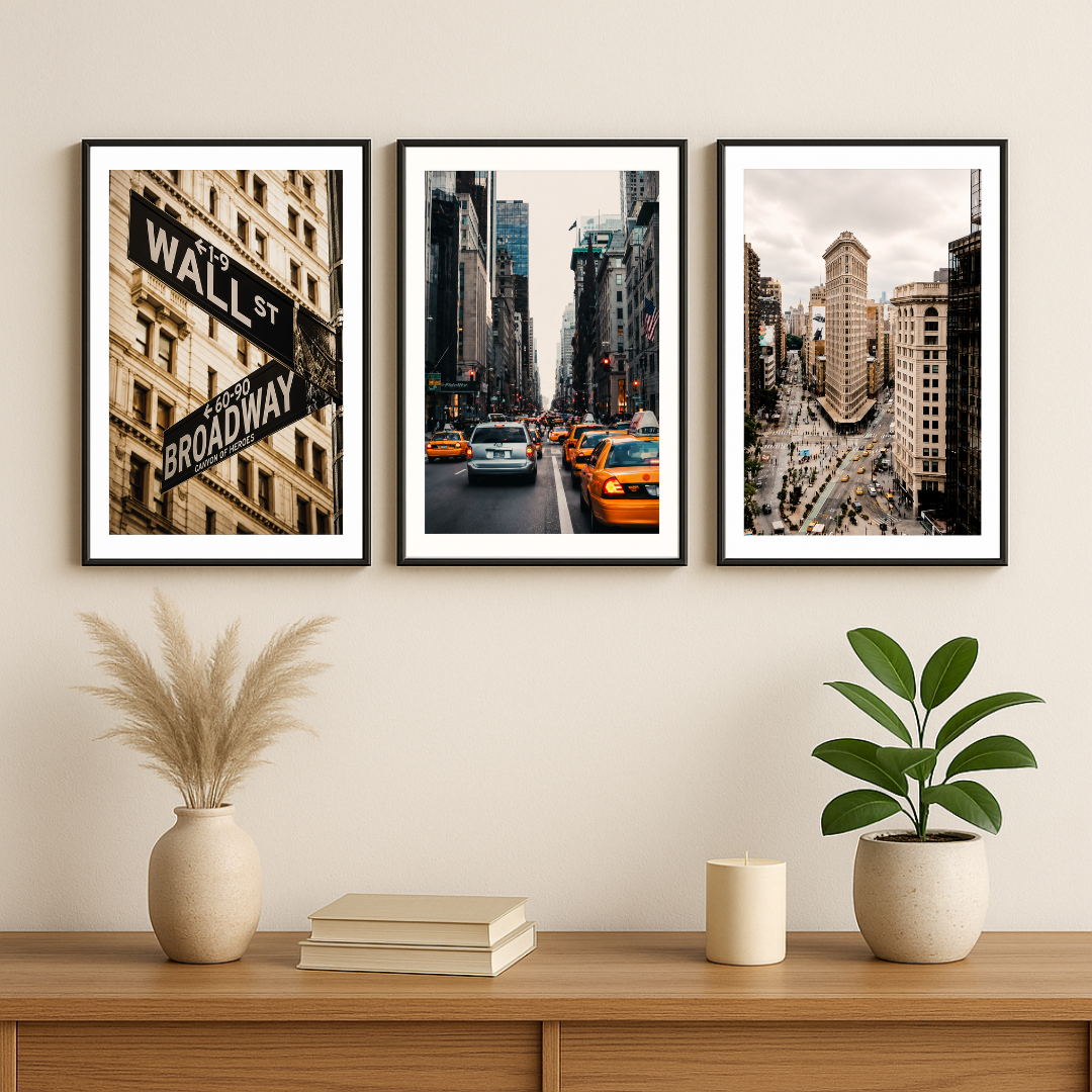 New York City Wall Art Set | Iconic NYC Photography Gallery Prints (Set of 3) by Decorxhome