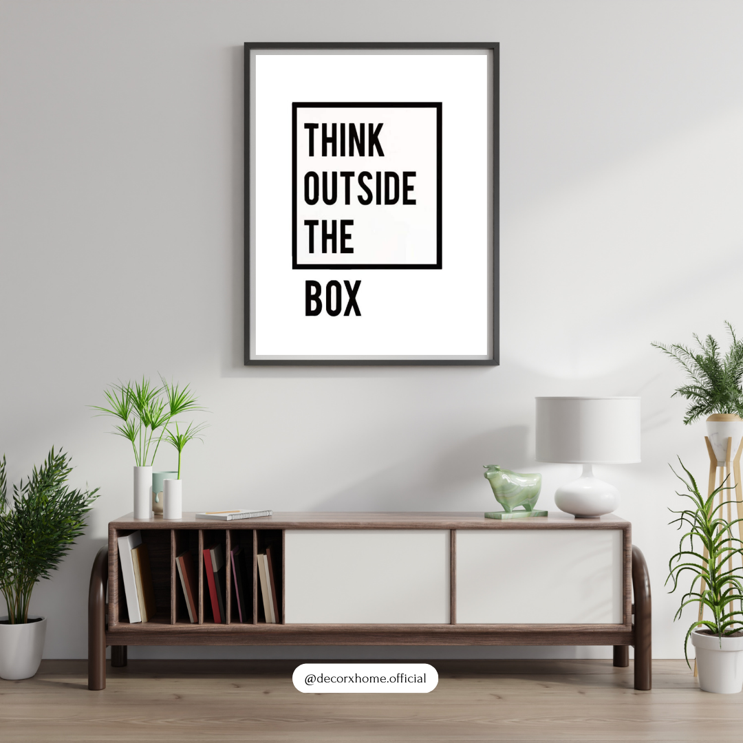 Think Outside The Box – Minimal Motivational Wall Poster