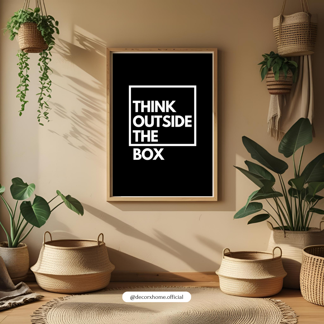 Think Outside The Box – Minimal Motivational Wall Poster